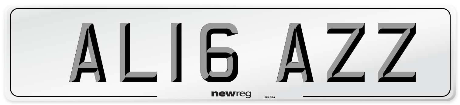 AL16 AZZ Number Plate from New Reg